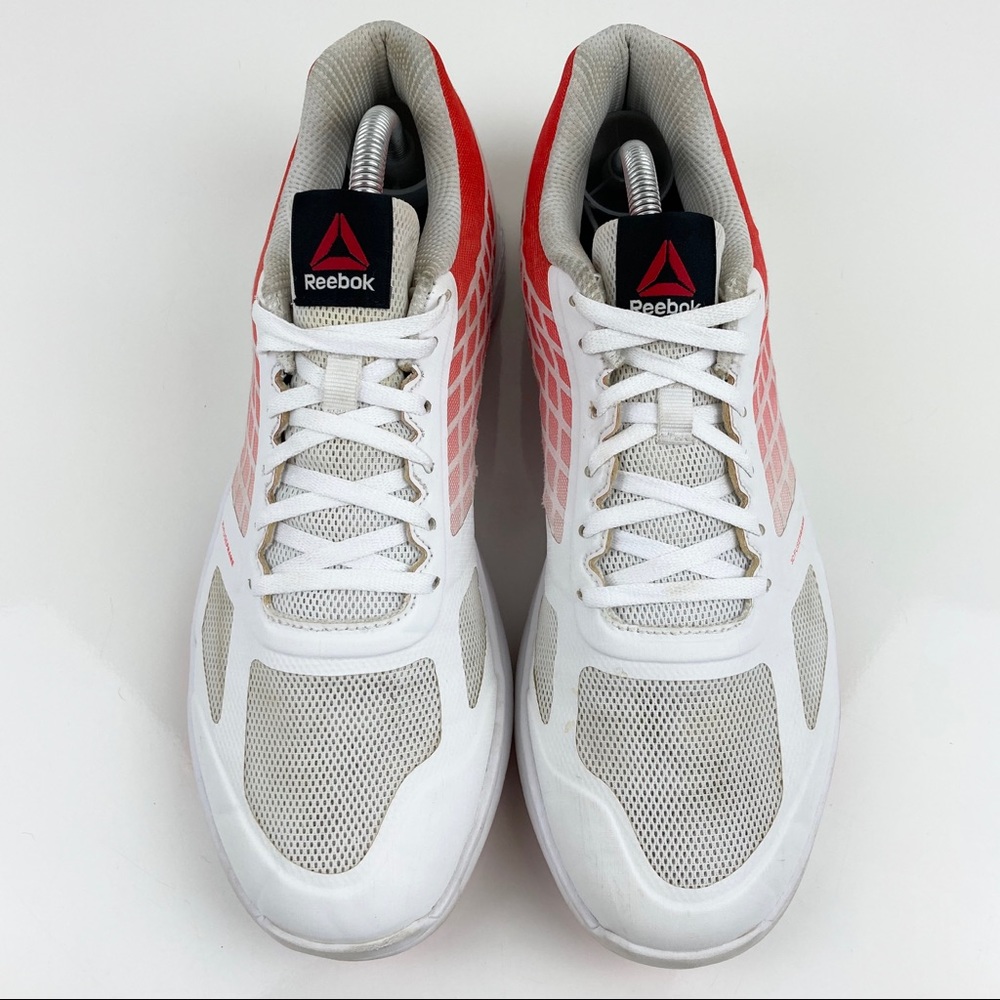 Reebok 3D FuseFrame White & Orange Women's Athletic Training Shoes Size 11.0 - Picture 3 of 10
